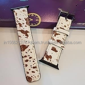 สายนาฬิกาอัจฉริยะเย็บด้วยมือปรับได้ดีไซน์ใหม่สายรัดข้อมือหนังแท้ - Product Image 6