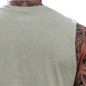 Men Green Sleeveless <b>Tank</b> <b>Top</b> Casual Muscle Shirt Neck Regular Fit Summer Gym Workout Sportswear 100% Cotton Comfortable - Product Image 4