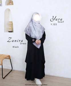 ABAYA SIMPLE ESTILO MALASIANO DE DOBLE CAPA, LARGO HASTA EL SUELO, CORTA EN LÍNEA A, TRANSPIRABLE, 100% POLIÉSTER, ENVÍO GLOBAL - Product Image 4