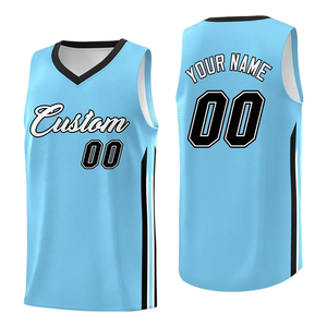 Fournisseur de maillots de basket sans manches à col en V de qualité supérieure, fabricant OEM ODM, uniforme d'entraînement de basket personnalisé, transfert thermique - Product Image 6