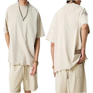 Camiseta Oversize de Algodón 100% Ecológico con Estética Minimalista, Hombro Caído, Lisa, Unisex, Casual, Estilo Urbano, Suave y Transpirable - Product Image 1