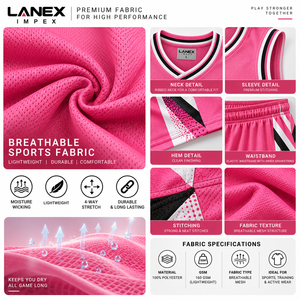 Ensemble d'uniformes de basketball de haute qualité, maillot et short personnalisés imprimés par sublimation, tissu respirant en mesh, pour hommes adultes, entraînement, club - Product Image 5