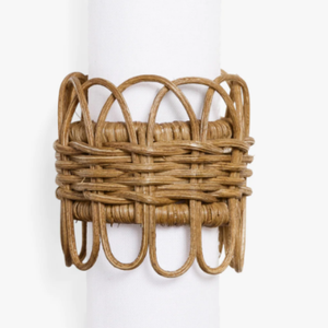 Anillos de Servilleta Ecológicos Hechos a Mano, Juego de 4 de Seagrass, Origen Vietnam, Anillos de Servilleta Rústicos de Ratán Ecológicos OaHandwicker - Product Image 1