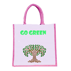 Bolsa de compras de yute ecológica para mujer de moda Premium con estampado de flores personalizado bolsa de algodón con mango embalaje patrón personalizable - Product Image 6