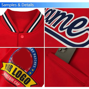 Wholesale Customized Color Breathable <b>Lightweight</b> Men's Varsity Baseball <b>Jacket</b> Stand Collar Stitched Design <b>Summer</b> - Product Image 5
