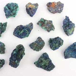 Venta al por mayor de cristales de azurita azul natural de alta calidad, especímenes minerales de cuarzo azurita en bruto para mujeres - Product Image 2