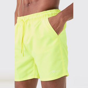Custom High Quality Swim Wear Custom Color Breathable Two Pockets Elastane Polyester Drawstring Plain Men Swim <b>Shorts</b> - Product Image 6