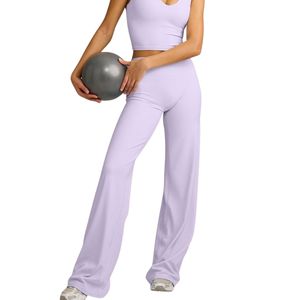 Leggings de yoga évasés taille haute personnalisés pour femmes, doux, respirants, grandes tailles, pantalons de fitness, fournisseur OEM ODM d'articles de sport - Product Image 4