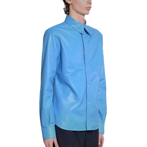 เสื้อเชิ้ตหนังผู้ชายสีดำ ดีไซน์ใหม่ น้ำหนักเบา คุณภาพสูง ขายส่ง ปี 2026 ดีไซน์ยอดเยี่ยม วัสดุหนังแท้ - Product Image 3