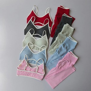 Ensemble de yoga sans couture pour femme, leggings de sport taille haute et soutien-gorge de sport dos nageur, séchage rapide, ensemble fitness 2 pièces pour femme - Product Image 5