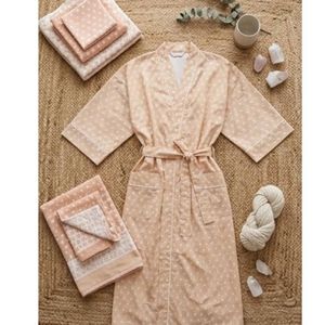 Oferta Especial: Bata de Algodón 100% para Mujer con Estampado de Lunares, Cuello en V, Manga Tres Cuartos, Largo hasta la Rodilla, Suave y Casual con Cierre de Cordón - Product Image 6