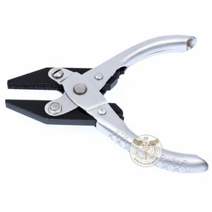 Alicates de punta plana de acero al carbono de 125 mm con mordazas dentadas sin resorte para joyería, relojería, óptica, doblado, envoltura y uso en bricolaje - Product Image 3