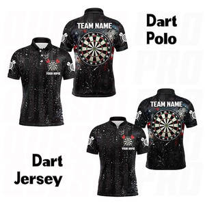 Camisetas y Polos de Dardos 3D Personalizados para Hombre y Mujer, con Nombre Personalizado, Diseño de Galaxia y Bandera Americana, Gráfico de Dardos, Camiseta Única - Product Image 4