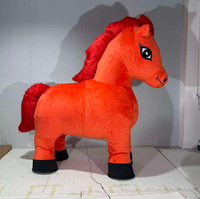 Costume de mascotte de cheval gonflable orange Baige 2,6 m, costume de personnage de dessin animé pour cosplay, carnaval et fête