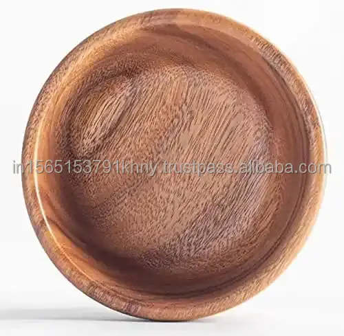 Hand Finished Round Mango Wood Bowl Large Wooden Mixing Bowls For Salads Or Fruits Available at Export Price
