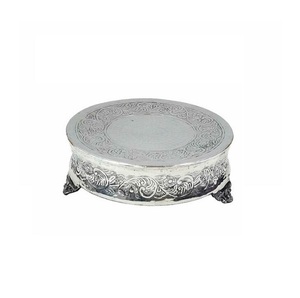 Support à gâteau élégant en or et argent, accessoires de décoration, support à gâteau en forme de feuille, support à gâteau en métal plaqué or de la plus haute qualité - Product Image 5