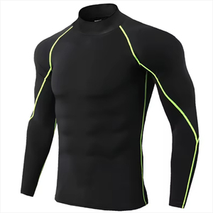 Haut de bain pour homme à manches longues, 100 % polyester, séchage rapide, imprimé numérique, UPF50+, motif coucher de soleil sur la plage - Product Image 3