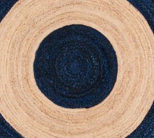 Alfombra Redonda de Yute 100% Orgánico, Tejida a Mano, Antideslizante, Ecológica, de Color Sólido, Pelo Corto y Grosor Medio - Product Image 3
