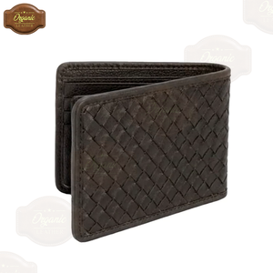 Handmade Woven Heritage Leather <b>Wallet</b> | Genuine Leather Bifold <b>Wallet</b> Men | Slim Vintage Style <b>RFID</b> <b>Blocking</b> Eco-Friendly PVC - Product Image 4