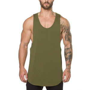Male Summer Casual Stringer <b>Singlet</b> Solid Vest Clothing Gym Tank Tops <b>Men</b> Fitness Bodybuilding Workout Cotton Sleeveless Shirt - Product Image 5