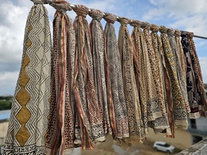 Wholesale Handmade Bagru Silk Border Indian Block Print Cotton <b>Sarong</b> Bandeau Bikini Cover Large Pareo Beach Resort Wear - Product Image 6