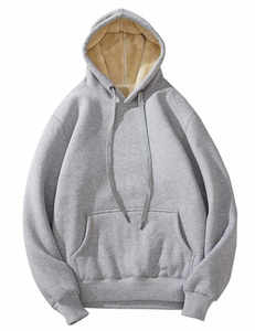 Sudadera Básica para Hombre, 100% Poliéster, Cuello en V, Invierno, Impresión Digital, Teñido Liso, Secado Rápido, Ecológica, Casual, con Bolsillo - Product Image 5