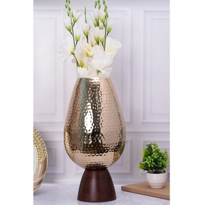 Jingdezhen Modern Simple Copper Floor <b>Vase</b> Matte Vintage Style Tabletop Living Room Dried Flower Arrangement Eco-Friendly - Product Image 5