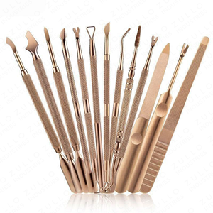 Empujador de Cutículas de Doble Punta de Acero Inoxidable Chapado en Oro Premium, Limpiador de Uñas para Manicura y Pedicura Profesional - Product Image 5