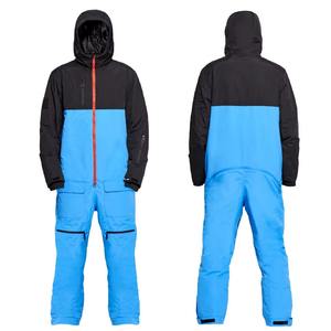 Traje de Esquí Unisex Impermeable y Transpirable con Forro Polar -Tex, Chaqueta Azul con Capucha y Cremallera, Pantalones de Snowboard Resistentes al Viento - Product Image 1