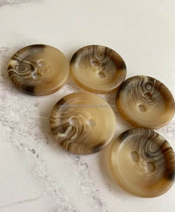 Botones de Imitación de Cuerno SANIYA HANDICRAFT de Estilo Europeo Vintage, de Alta Calidad, 20 mm, 2 Agujeros, Estilo Animal, Pulidos, Artesanía Natural - Product Image 2