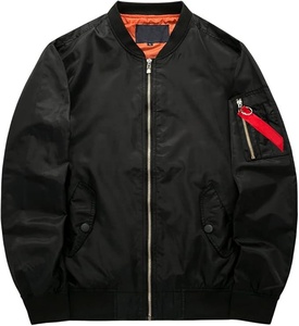 Nuevos diseños personalizados de colores sólidos, chaqueta de bombardero de moda para hombre, chaqueta a prueba de viento para exteriores de otoño e invierno, chaquetas de talla grande para hombre - Product Image 1