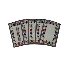 Attrayant 2024 corbeille de fruits brodé napperons de noël ensemble de 4 12x18 pouces saisonnier hiver vacances Table tapis pour la fête - Product Image 4