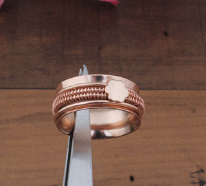 Anillo de Plata de Ley 925 con Bisel de Oro Rosa, Diseño de Flor, Elegante y Clásico, para Mujer, Regalo de Joyería para Boda, Compromiso o Fiesta - Product Image 3