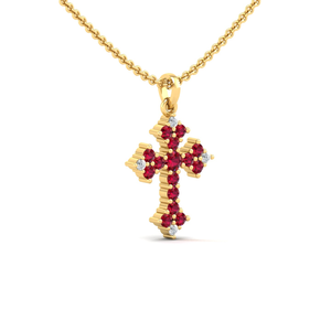 Elegant 925 Silver Lab Created Diamond Cross Pendant Gold Plated Luxury IGI Certified Religious <b>Chain</b> <b>Necklace</b> Women Fine - Product Image 3