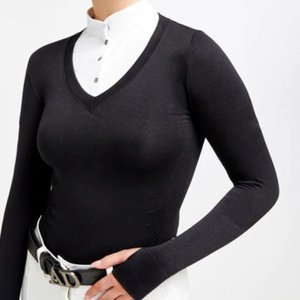 Chemise de compétition équestre de haute qualité, extensible dans 4 directions, en tissu technique doux au toucher, idéale pour la compétition et les spectacles. - Product Image 1