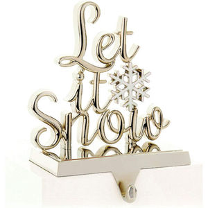 Hot Sale Wood Base Aluminium Top Christmas <b>Stocking</b> <b>Holder</b> For Hanging Decorative Use Xmas <b>Stocking</b> <b>Holder</b> With Silver Tree Top - Product Image 1