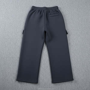 Pantalon de jogging en molleton français personnalisé pour femme, taille élastique, coupe droite, jambe droite, avec logo imprimé - Product Image 2