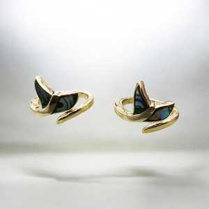 Bohemia <b>abalone</b> <b>shell</b> Brass Rings Gold Plated Women's anniversary Gift Jewelry - Product Image 1