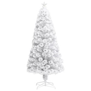 5 ft <b>White</b> Artificial Pre-Lit <b>Christmas</b> <b>Tree</b> <b>Fiber</b> <b>Optic</b> Elegant Holiday Decor - Product Image 2