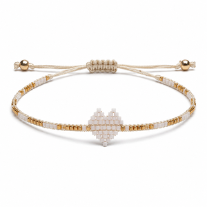 Handmade Miyuki <b>Beaded</b> Heart Women Adjustable Boho Friendship <b>Bracelet</b> <b>Gold</b> Beads Custom Colors Party Trendy - Product Image 4
