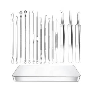 Juego de 5 Agujas de Acero Inoxidable de Alta Calidad para Eliminar Puntos Negros, Herramienta Profesional para el Cuidado Facial, Venta al Por Mayor de Fábrica - Product Image 1