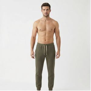 Pantalones de chándal de pierna recta Waffle Lattice algodón tejido Jogger pantalones para hombres Joggers de gran tamaño de punto ocio Pantalones deportes de invierno - Product Image 1