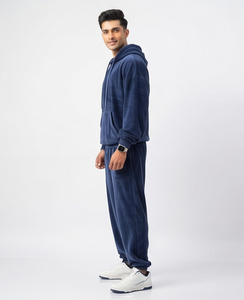 <b>Men</b> Oversize Heavyweight Velour Hoodie And Sweatpants Jogger Set Long Sleeve Drop Shoulder Loose Fit Winter Tracksuit <b>Men's</b> - Product Image 5