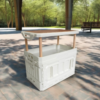 Bac de rangement pliable portable en plastique PP blanc épaissi, capacité 35L, écologique, multifonctionnel, trois couches, imperméable