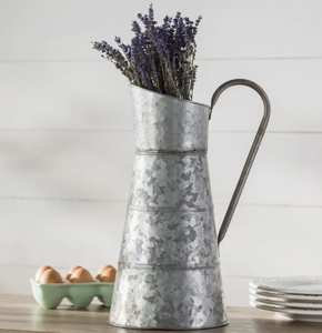 Pichet à lait en métal galvanisé, vase rustique style ferme, pot à fleurs, décoration de maison de campagne, pot de table, centre de table décoratif, vente en gros - Product Image 4
