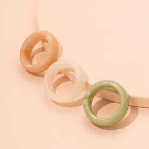 Pulseras de Resina Hechas a Mano, Brazaletes de Moda, Joyería, Brazaletes Anchos y Gruesos para Mujer, Set de Accesorios - Product Image 1