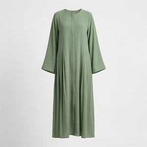 Traje plisado Abaya para damas, nuevo diseño, color personalizado para damas, ropa islámica modesta al por mayor, ropa de moda de alta calidad. - Product Image 1