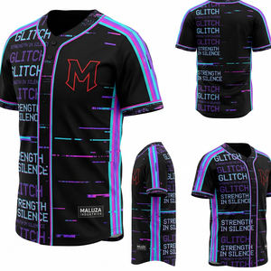 Camiseta de béisbol de moda urbana, transpirable, uniforme deportivo de equipo, diseño por sublimación, MALUZA INDUSTRIES. - Product Image 1