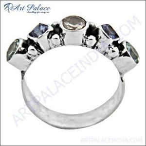 Bague R Art Palace Cluster avec pierres en zircone cubique, argent plaqué 925, acier inoxydable, bague moderne unisexe tendance - Product Image 3