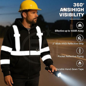 Sudadera de Seguridad Impermeable de Alta Visibilidad ANSI Clase 2 Multiusos con Diseño Reflectante para Entornos de Trabajo Industriales - Product Image 6